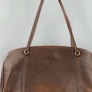Tardini Fine Leather Vintage Elegant Chic Brown Shoulder Bag